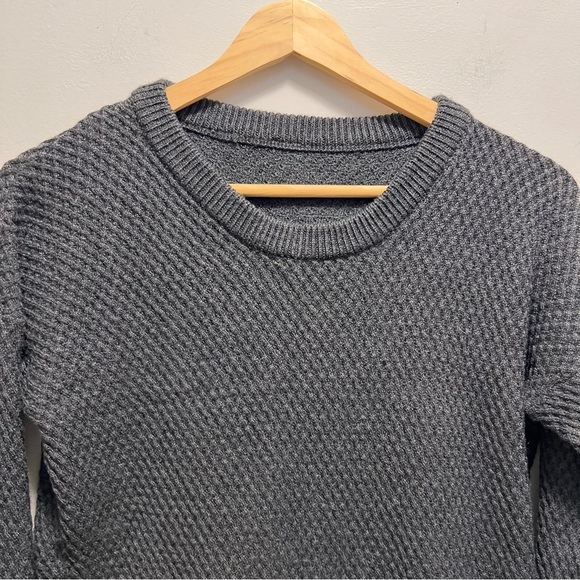 Lululemon Yogi Crew Sweater Heathered Black  Size Small Activewear Casual Knit - Picture 6 of 12